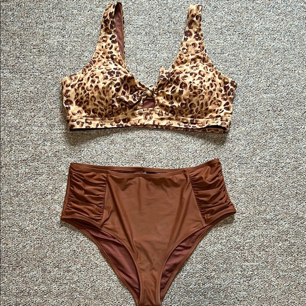 Leopard Print Bikini Set